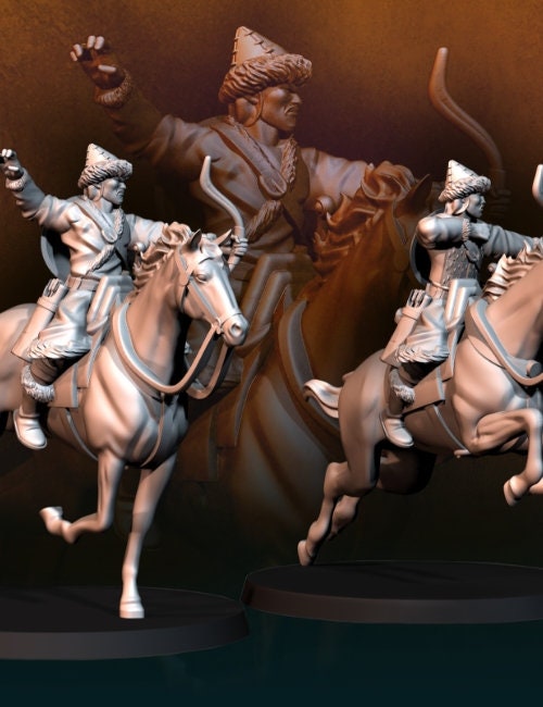 The Huns mounted archers historic warriors 28mm miniatures dnd fantasy miniatures dungeons & dragons miniature tabletop historical wargaming