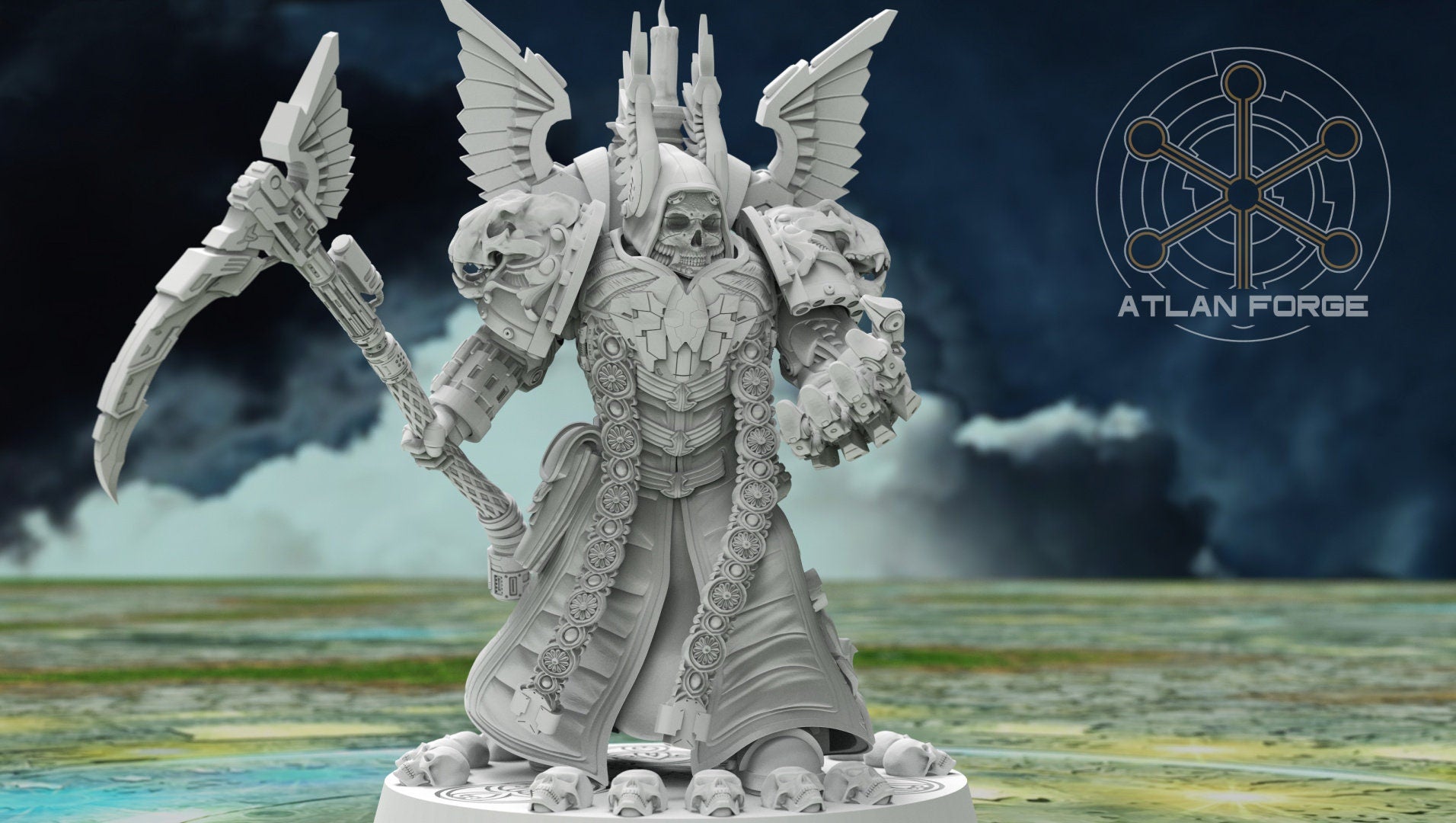 Angelic Soul Reaper 32mm sci-fi fantasy miniature for tabletop games grimdark RPGs dnd wargaming miniature dungeons and dragons gift