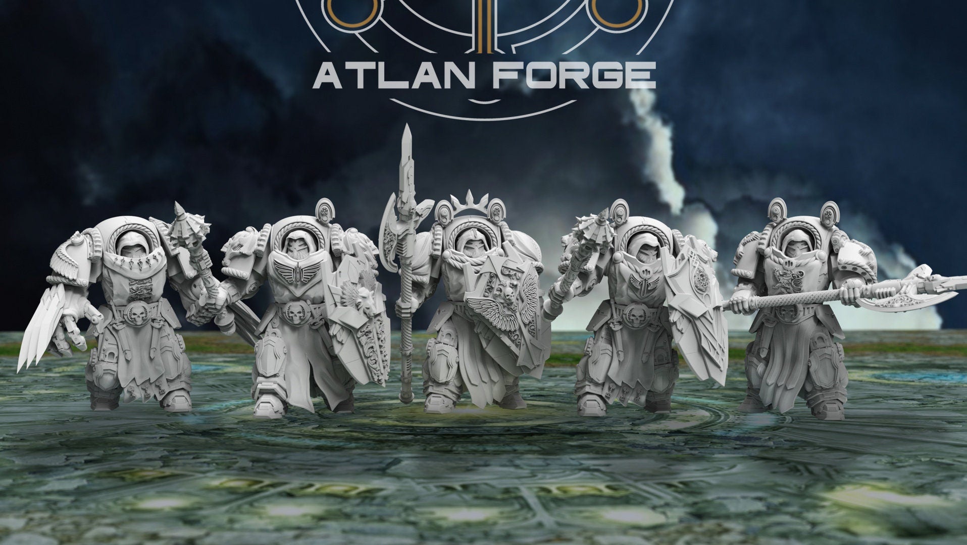 Angelic Assault dominators 32mm sci-fi fantasy miniature for tabletop games grimdark RPGs dnd wargaming miniature dungeons and dragons gift