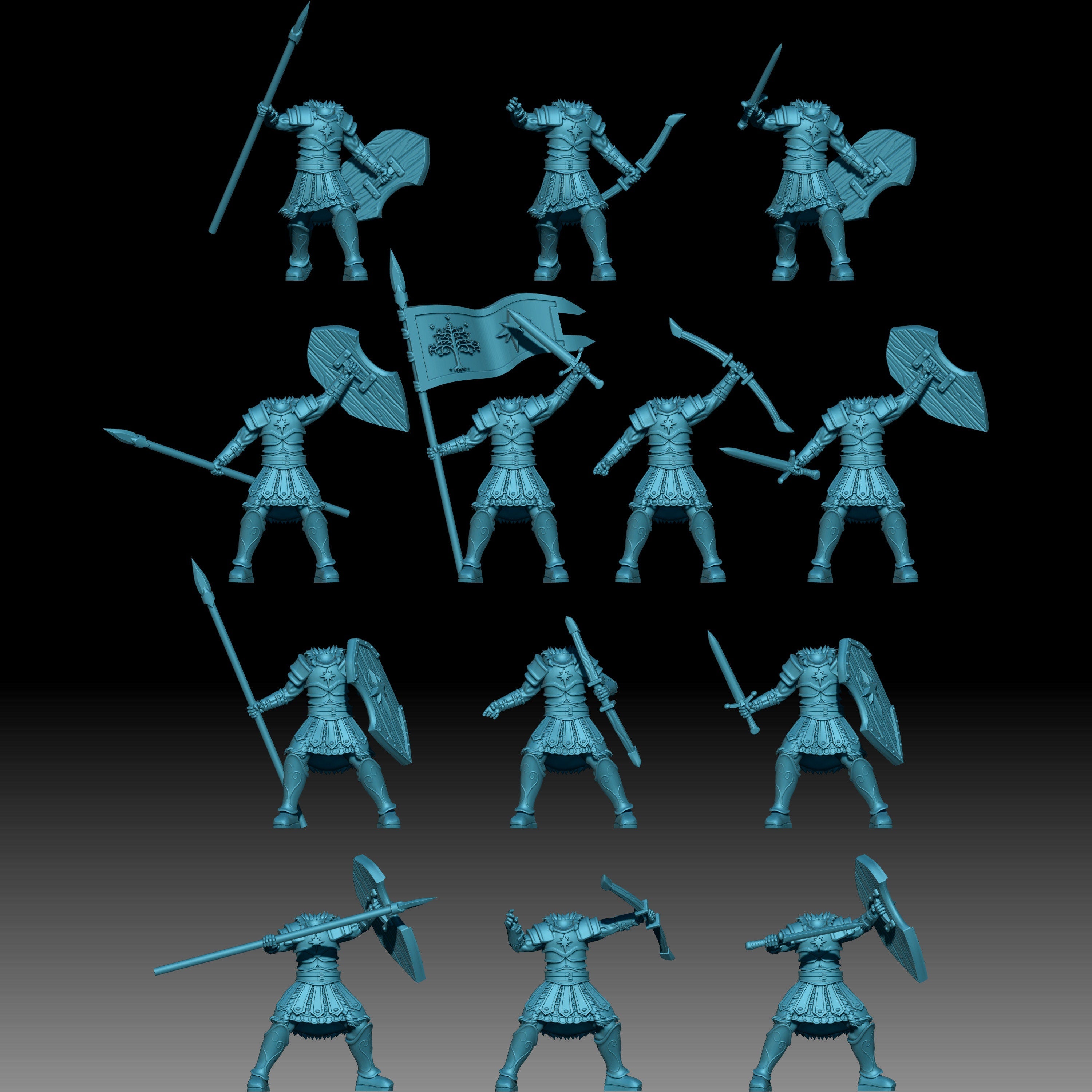Northern warriors warband 28mm miniatures dnd mini wargaming miniatures dungeon and dragons miniatures for painting fantasy miniatures
