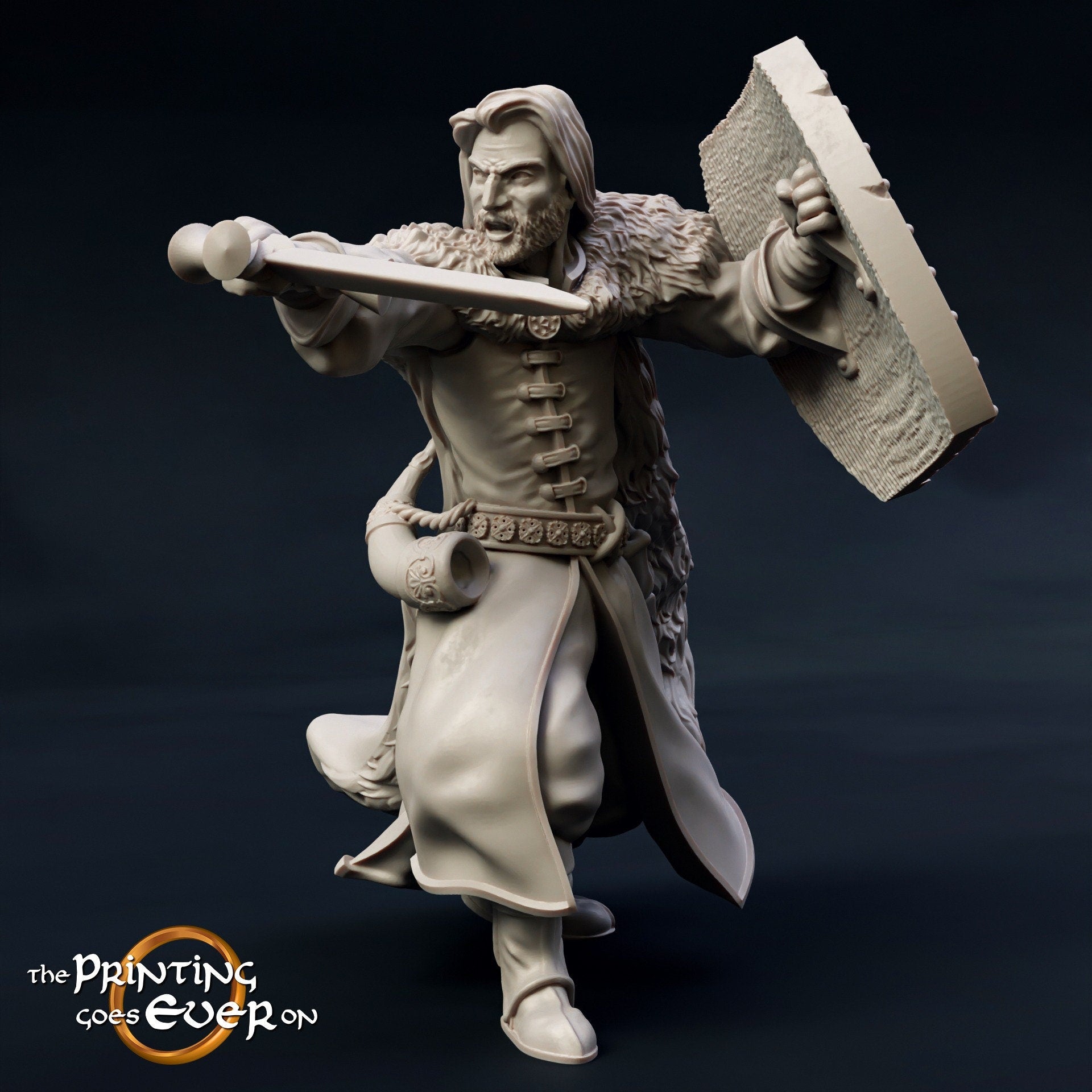 Barazan captain with horn Foot dnd fantasy tabletop wargames