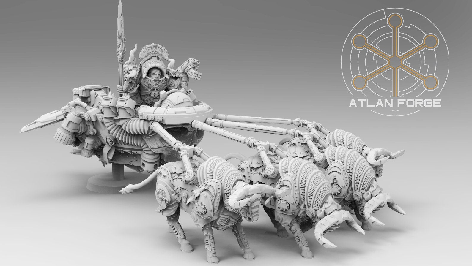 Minoan Chariot Bulls 32mm wargame fantasy miniature dnd wargaming miniature dungeons and dragons painting gift RPG tabletop minis