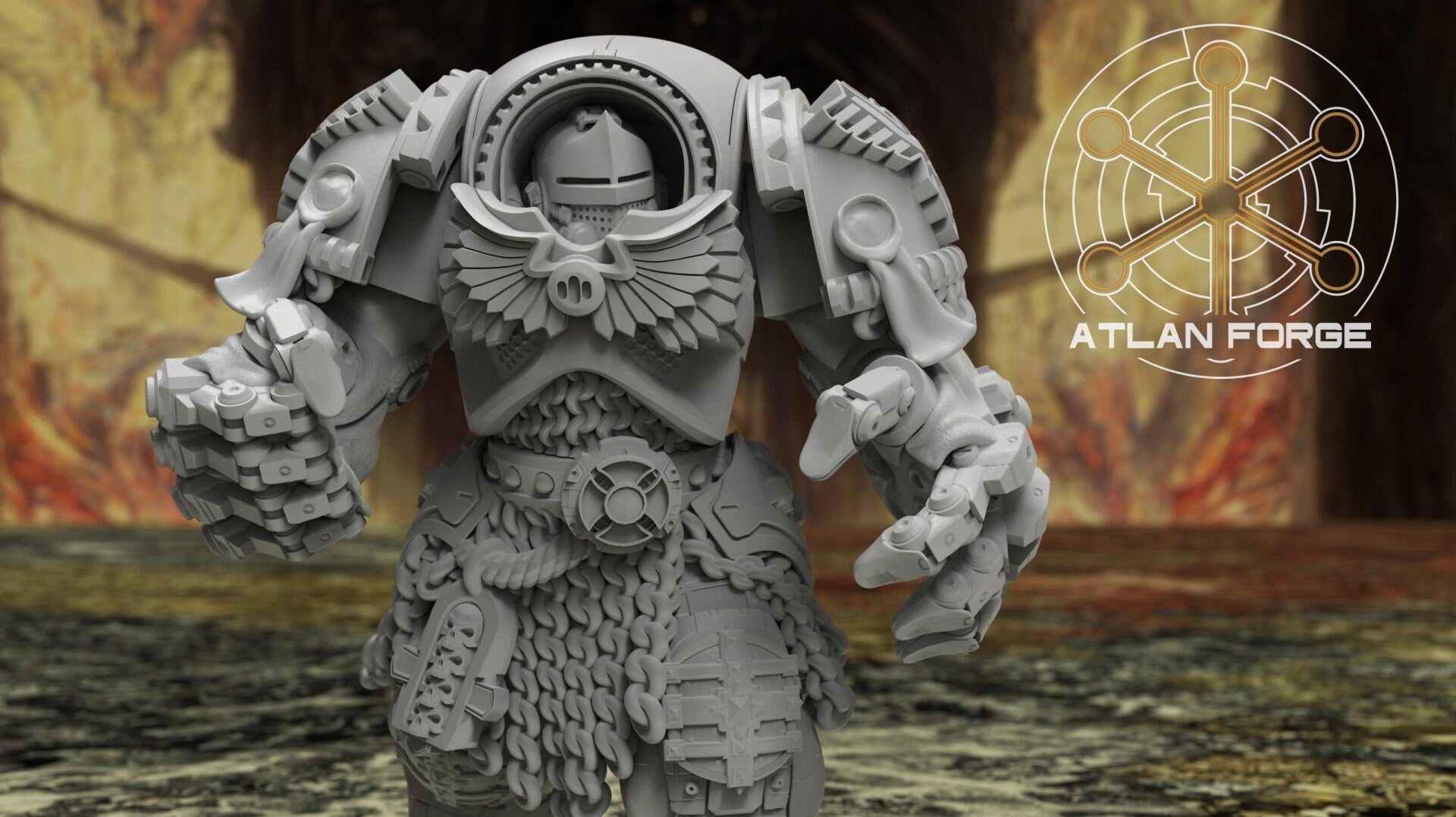 Templar Assault Crusaders 32mm sci-fi fantasy miniature for tabletop games grimdark RPGs dnd wargaming miniature dungeons and dragons