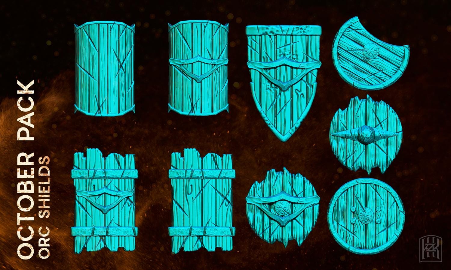 Orc shields accessories 28mm miniatures fantasy dungeons and dragons miniature wargaming miniatures tabletop dnd dwarf army miniatures