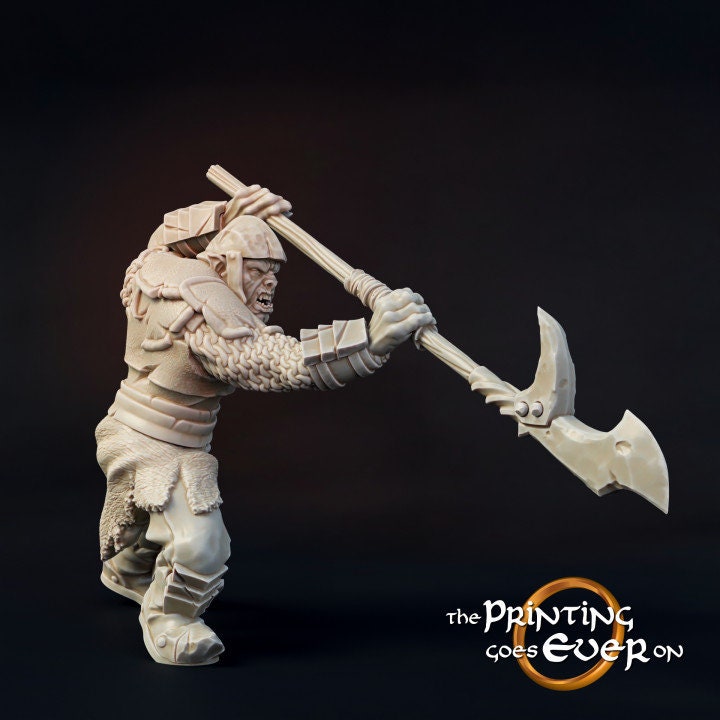 Orc Warband with Troll 28mm miniatures dnd fantasy miniatures dungeons and dragons minis wargaming miniatures tabletop wargames miniature