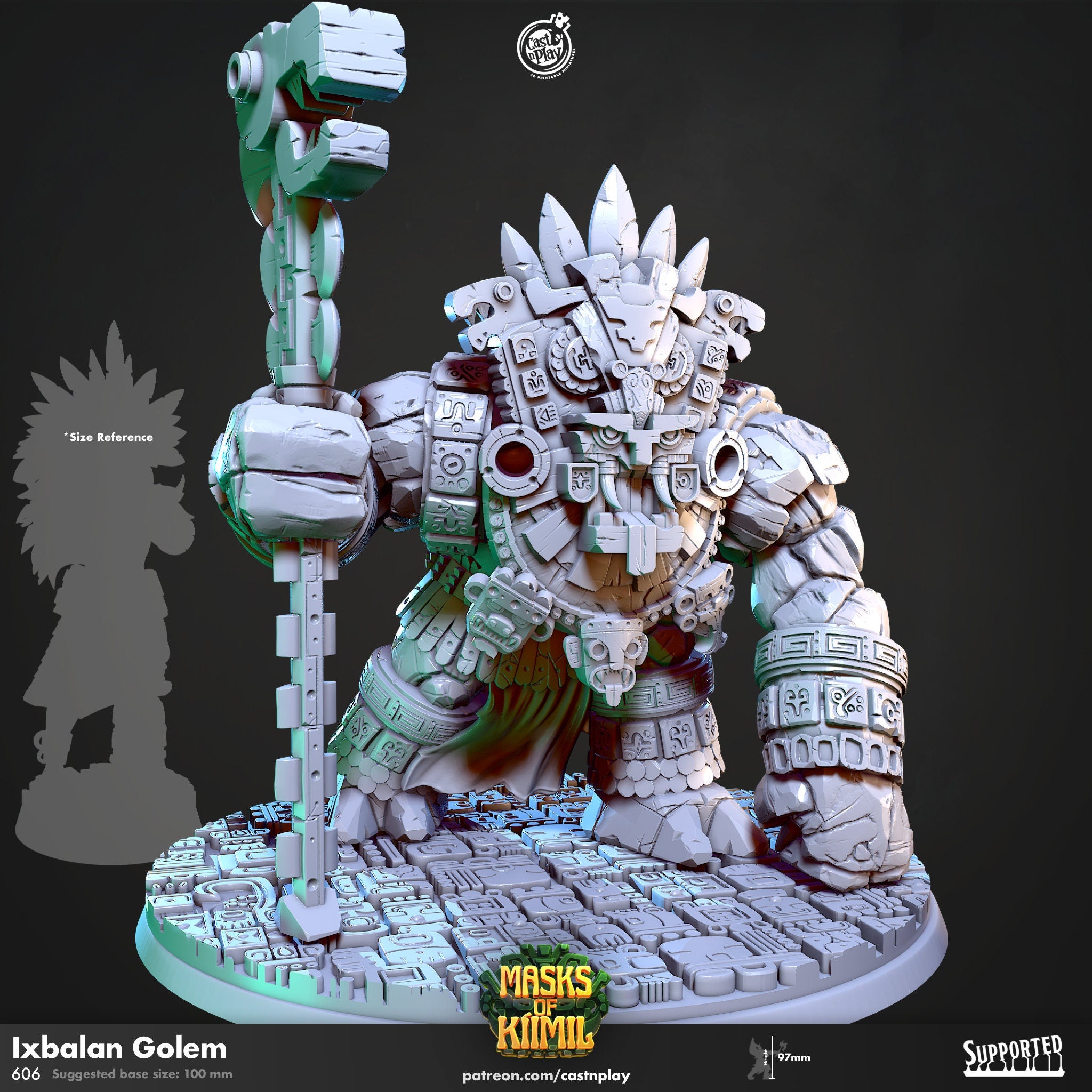 Stone Golem monster Tabletop RPG Wargames Fantasy D&D Miniature