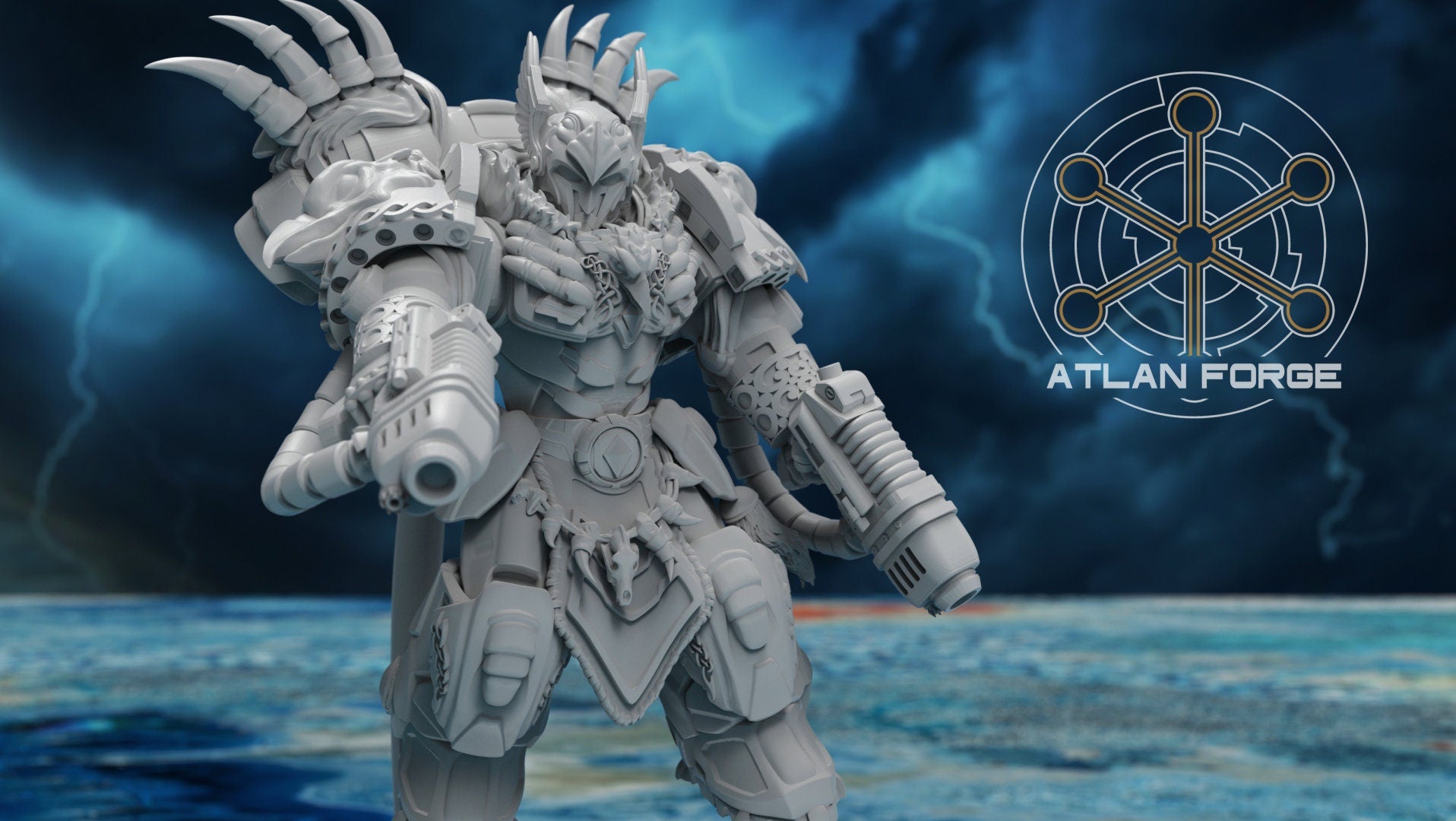 Asgardian Storm Aegis 32mm sci-fi fantasy miniature for tabletop games grimdark RPGs dnd wargaming miniature dungeons & dragons gift