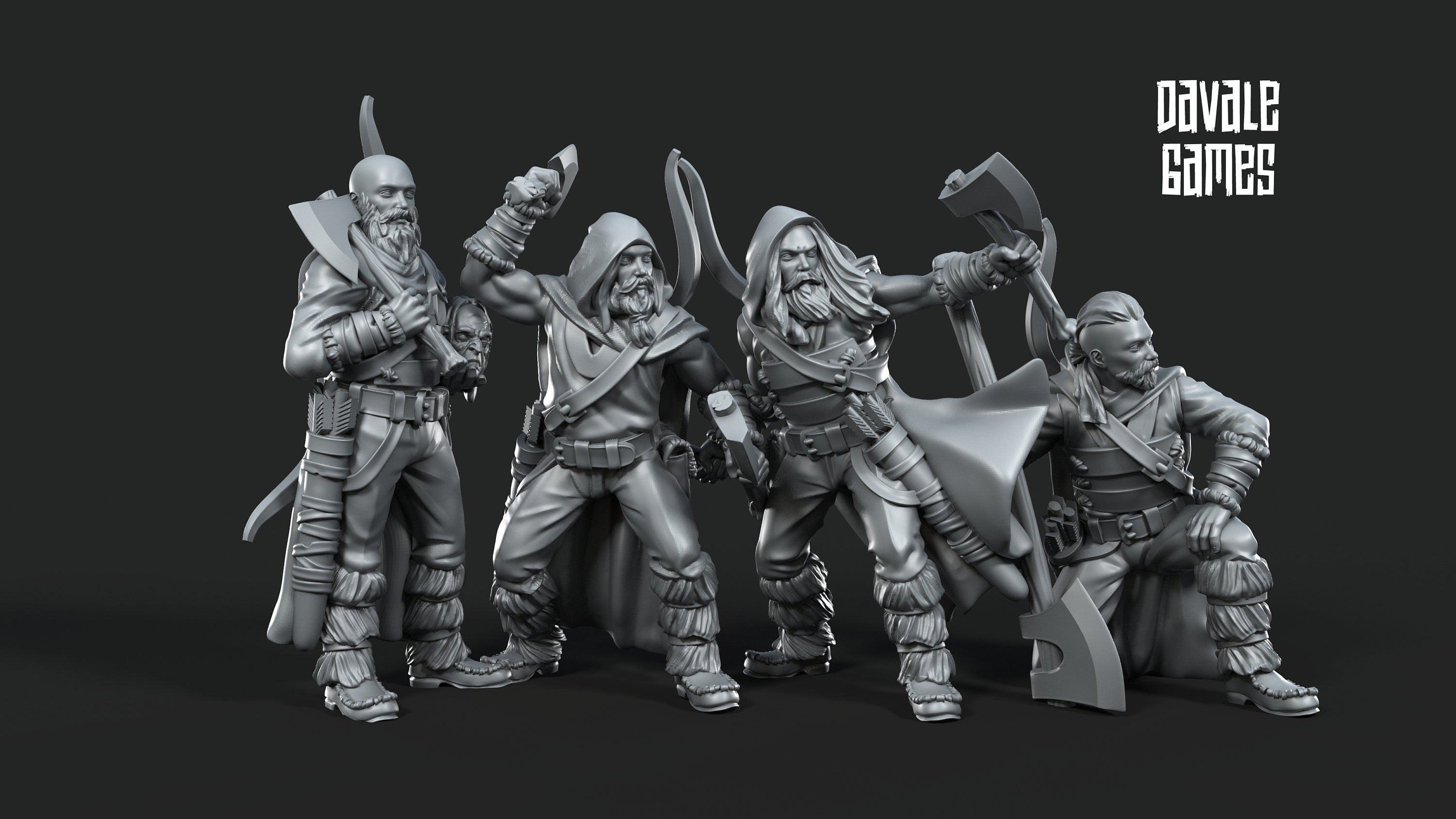 Bearman Warriors 28mm miniatures dnd mini wargaming miniatures dungeon and dragons miniatures for painting fantasy miniatures gift