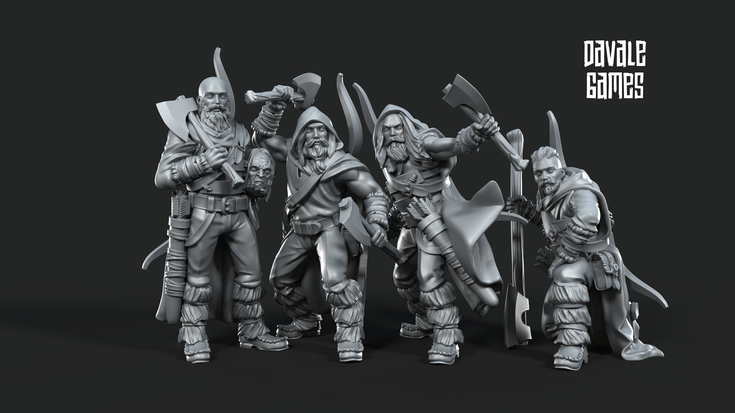 Bearman Warriors 28mm miniatures dnd mini wargaming miniatures dungeon and dragons miniatures for painting fantasy miniatures gift