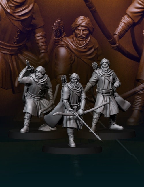 Snake warrior bowmen 28mm miniatures dnd minis fantasy miniatures dungeons and dragons miniatures  wargaming miniatures tabletop wargames