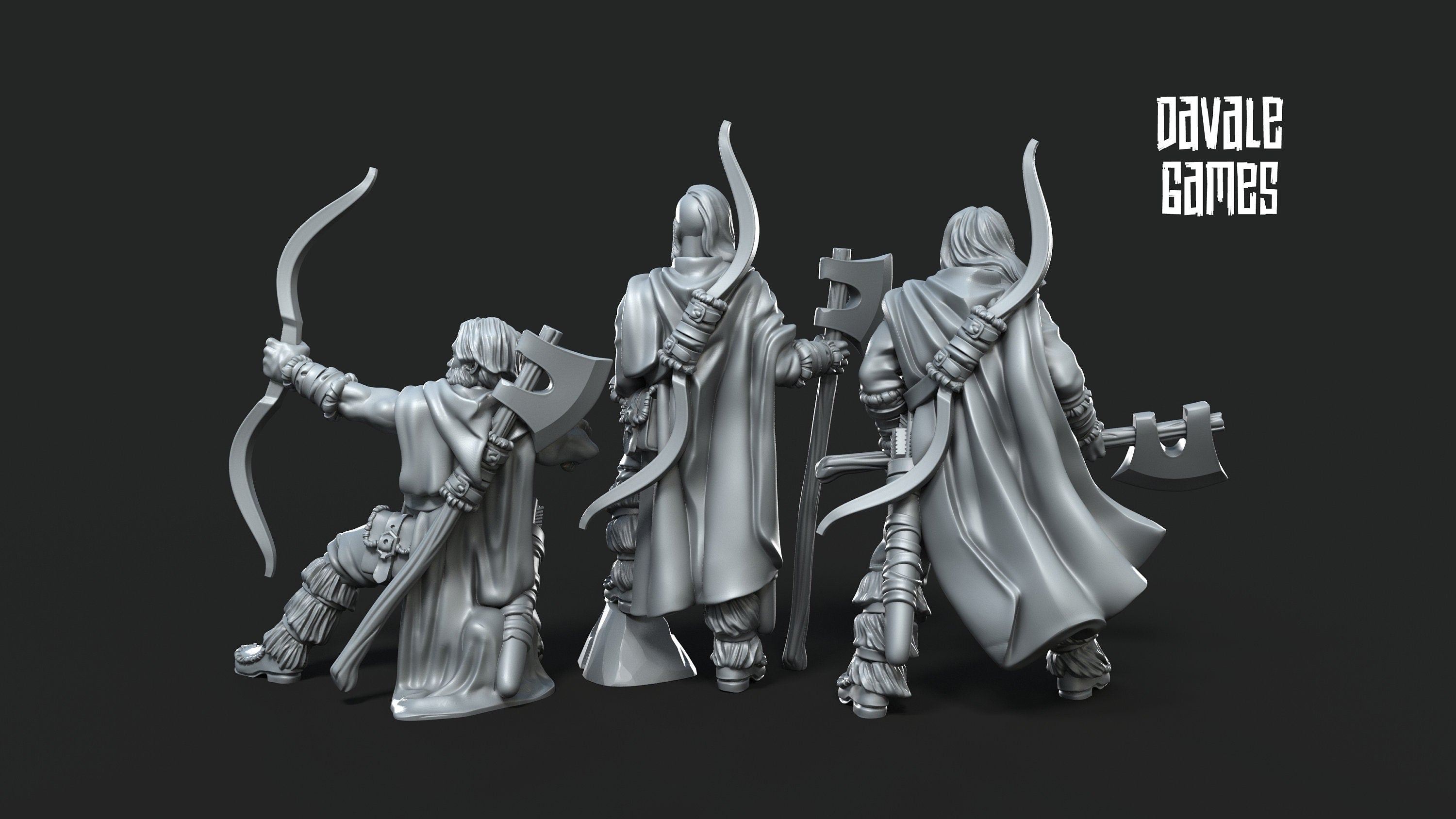 28mm Resin Bearman Warriors | DnD & Wargaming Minis – Ready for Painting and Epic Fantasy Battles