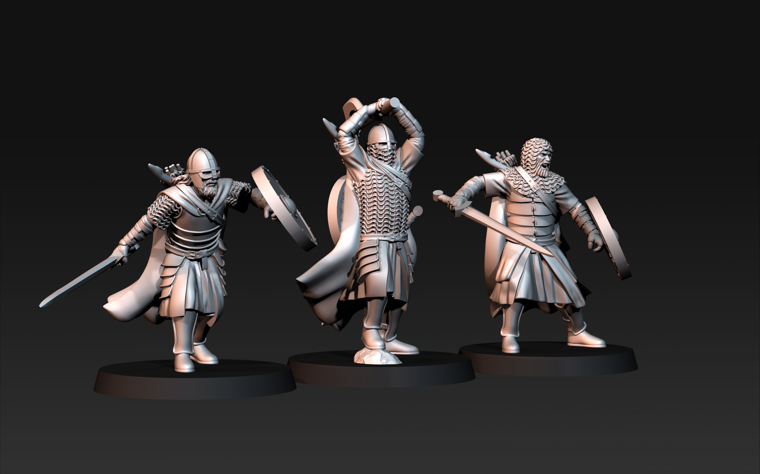 West Human Warrior Pack 28mm Resin Miniatures – Fantasy Infantry Army Set for DnD and Wargaming