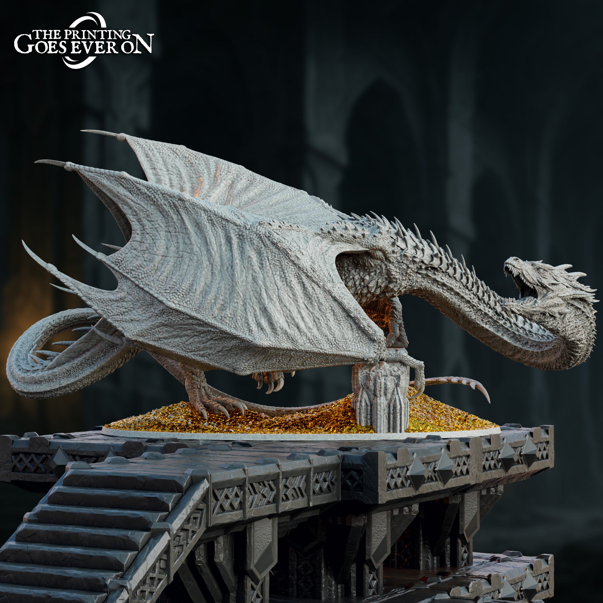 Selthrax Gargantuan Dragon 28mm Resin Miniature – Fantasy Dragon for DnD and Wargaming