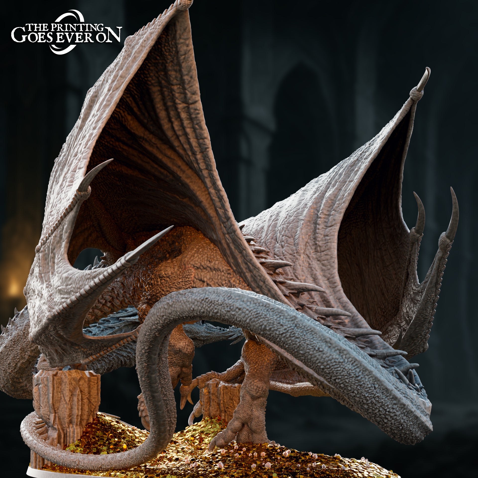 Selthrax Gargantuan Dragon 28mm Resin Miniature – Fantasy Dragon for DnD and Wargaming
